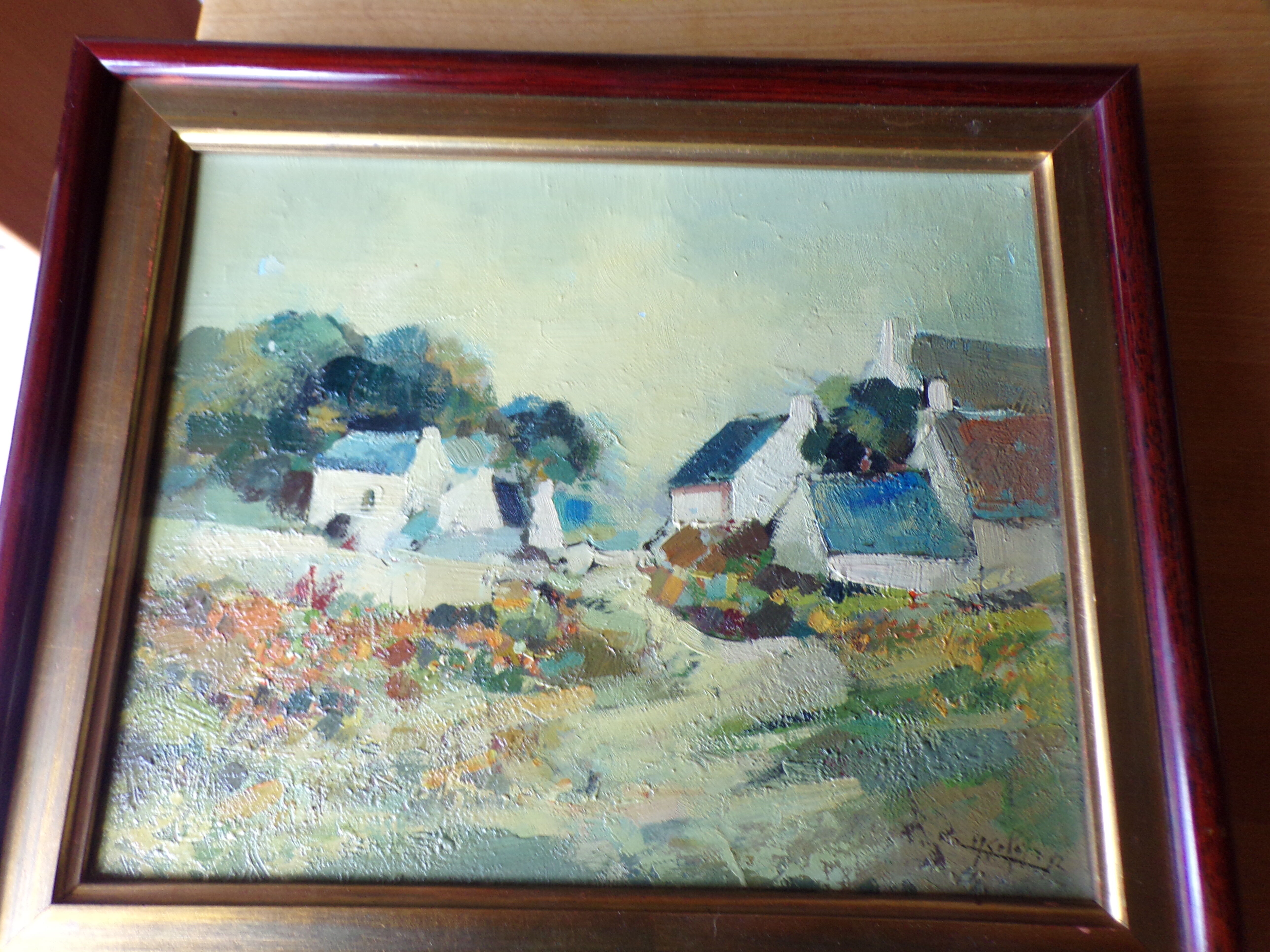 Oil painting painting painting signed Sokol 1972