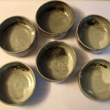 Lot of 6 enamelled stoneware bowls - 70s