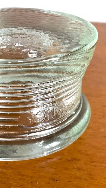 Vintage glass paperweight tray