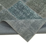 Handmade oriental contemporary 171 cm x 239 cm grey patchwork carpet