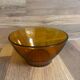 Vintage set of 4 amber brown Duralex bowls and véréco.