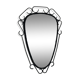 Rearview mirror with black metal frame, 1950