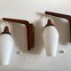 Pair of Scandinavian boomerang pendant lamps 1960