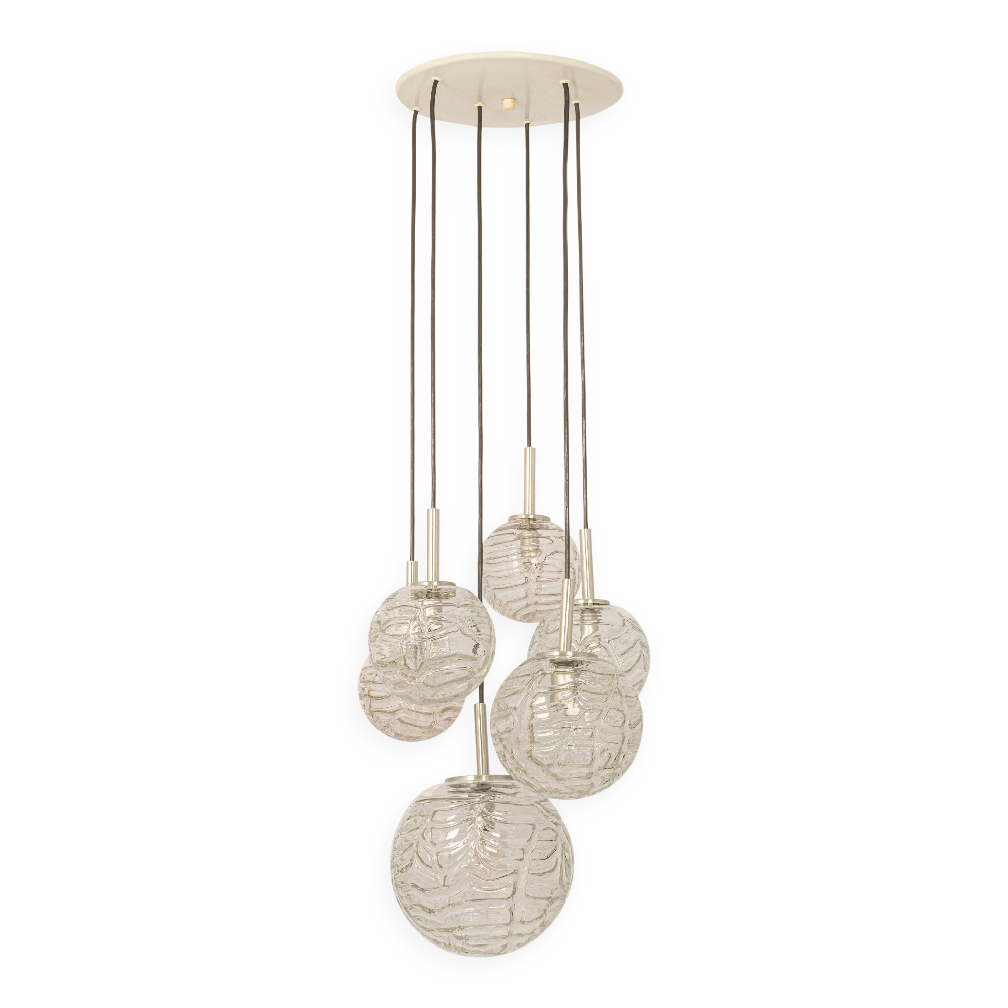 Grand cascading chandelier by Doria, Germany, 1970s.