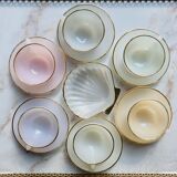 Serving Harlequin vintage opaline glass cups