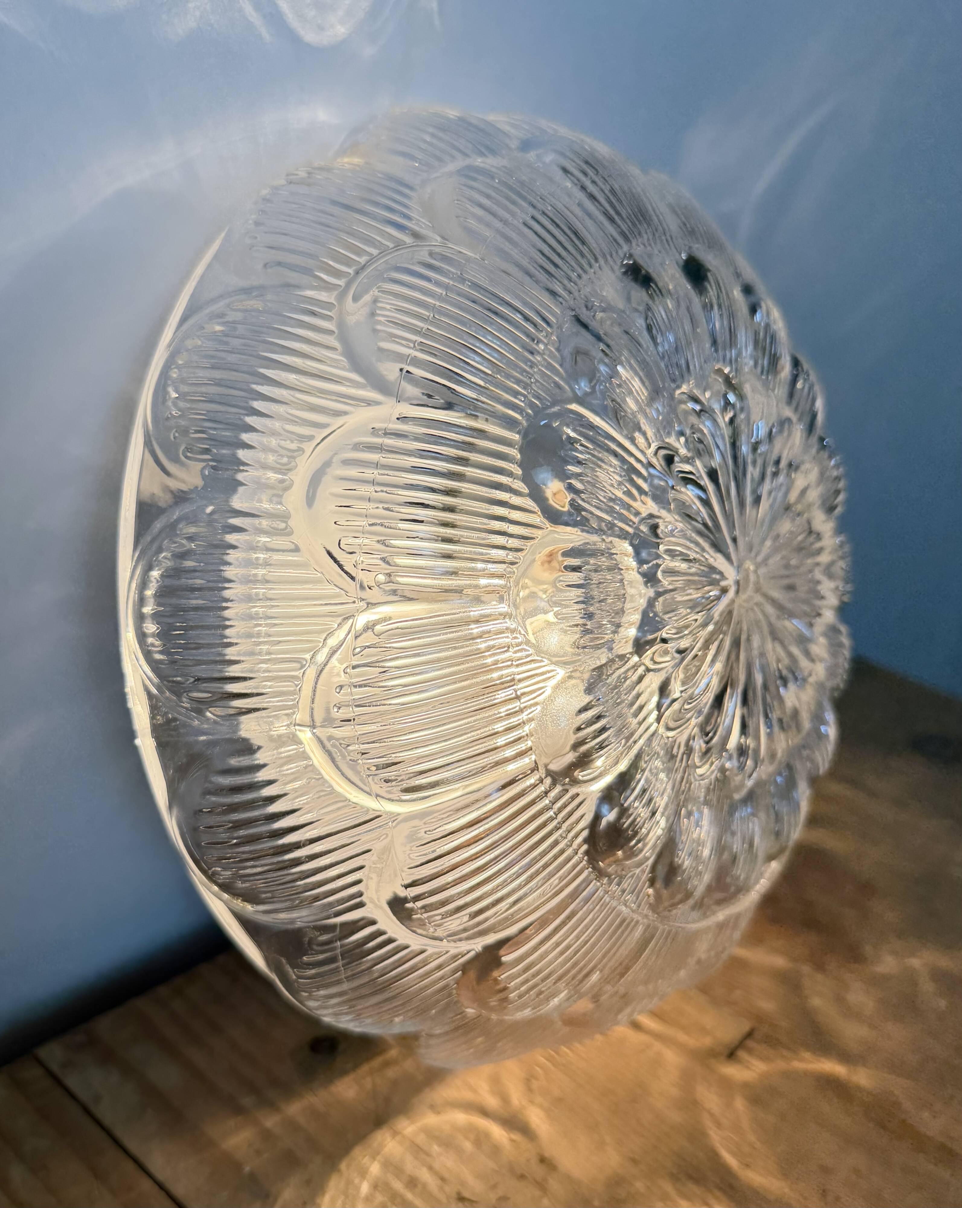 Vintage Glass Wall or Ceiling Light, 1970s