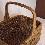 Large vintage woven rattan basket – Authentic and practical
