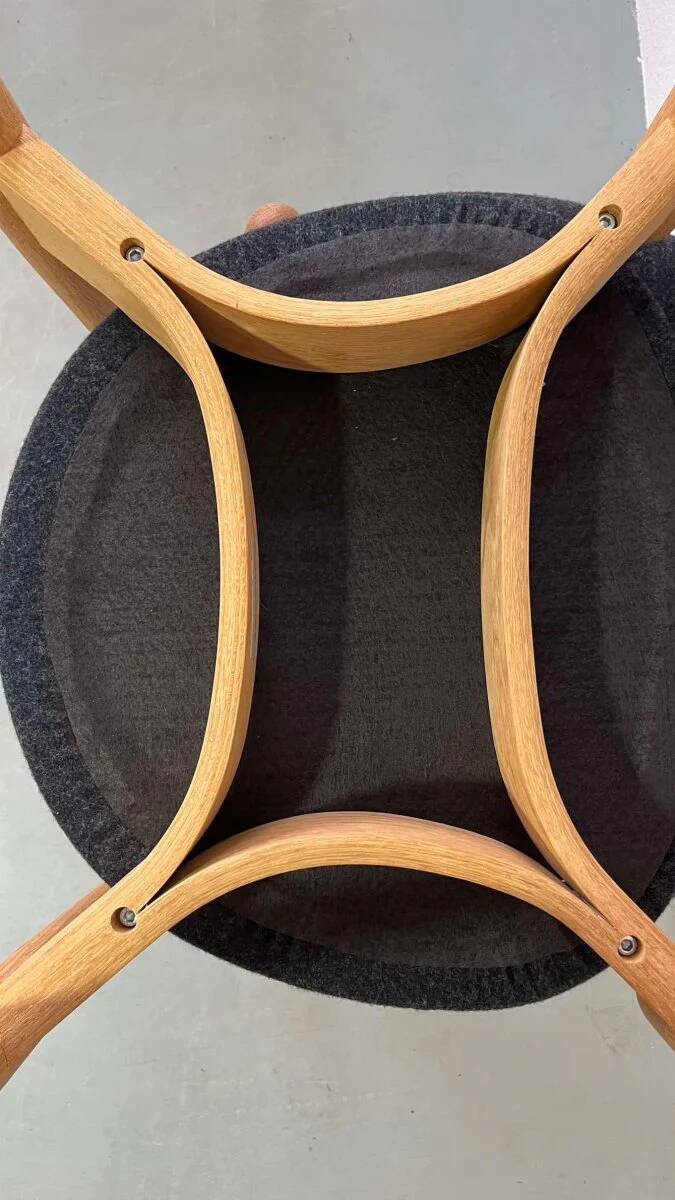 Set Carl Hansen oak chairs elbow