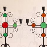 Pair of Swedish candlesticks from Ystad metall 1970