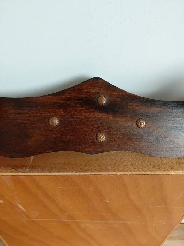 Vintage wooden wall coat rack