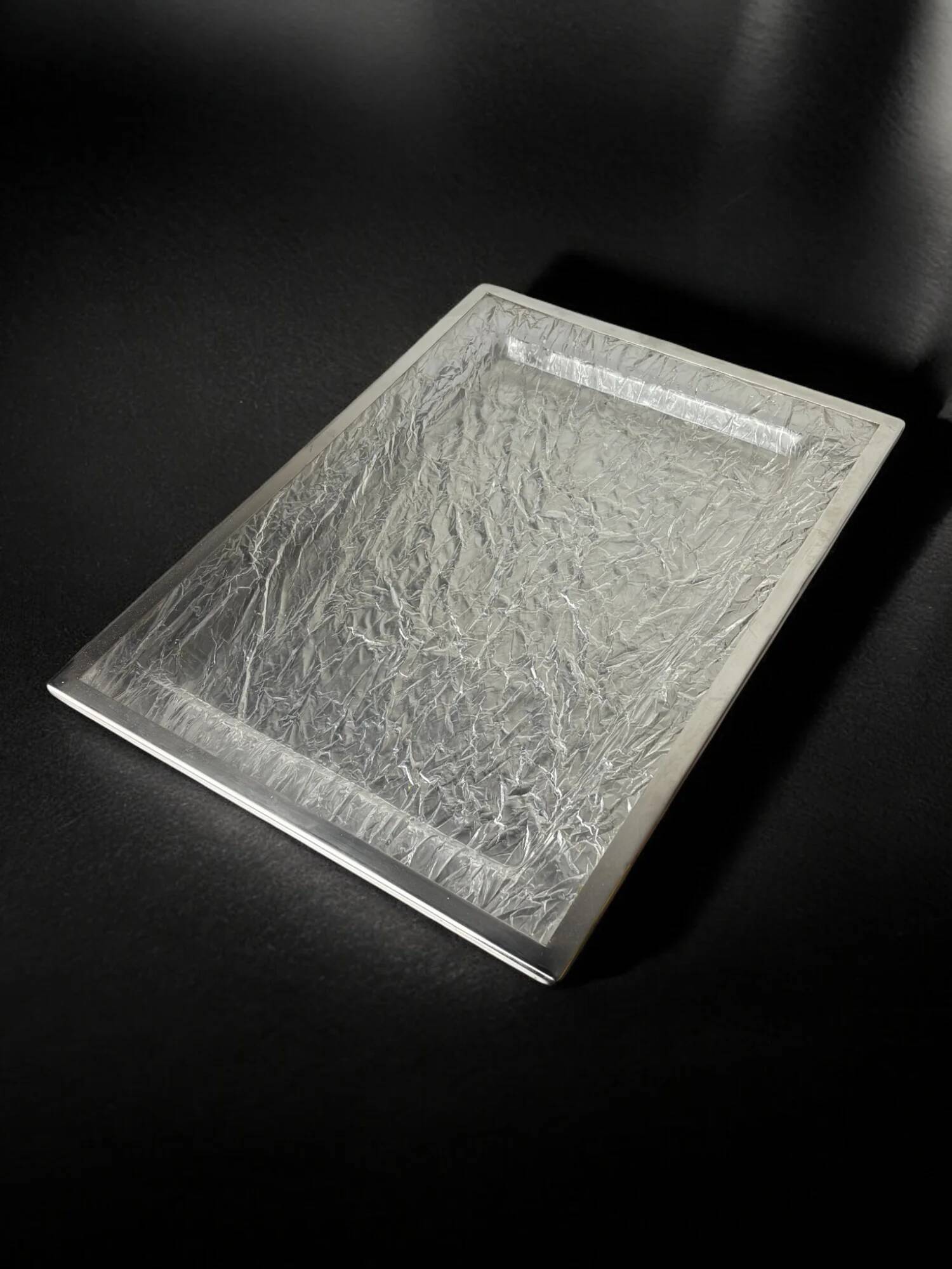 Dior style ice effect lucite tray, Italy, 1970s