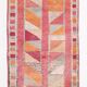 Pink & Red Hallway Vintage Runner Rug, 100x356Cm