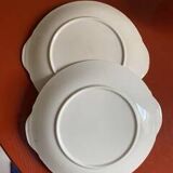 Lot de deux plats en terre de fer années 30