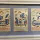 3 illustrations anciennes de puériculture encadrées