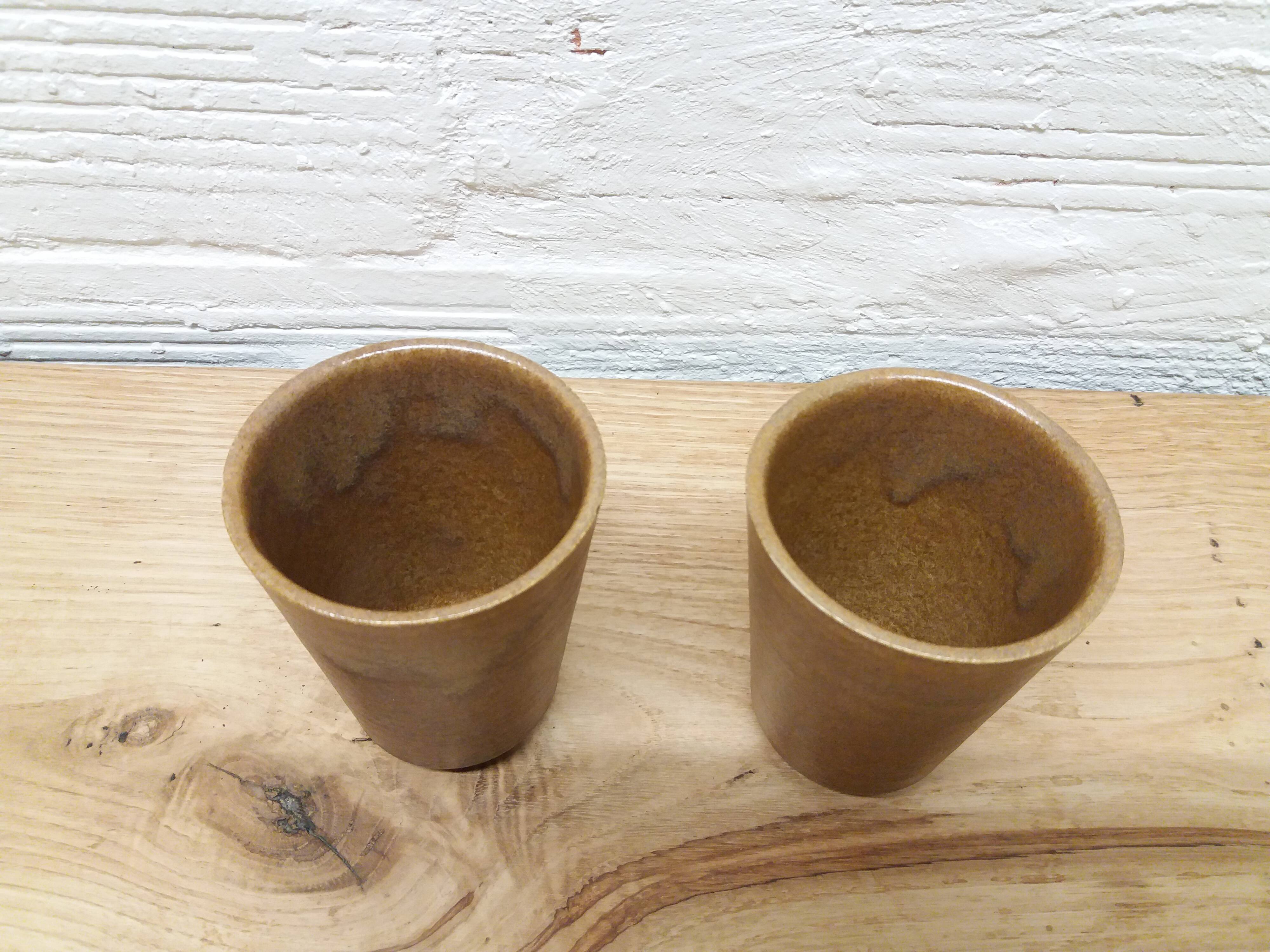 Pair Digoin sandstone glasses