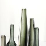 Collection de 5 vases Scandinaves en verre sommerso Nils Landberg pour Orrefors