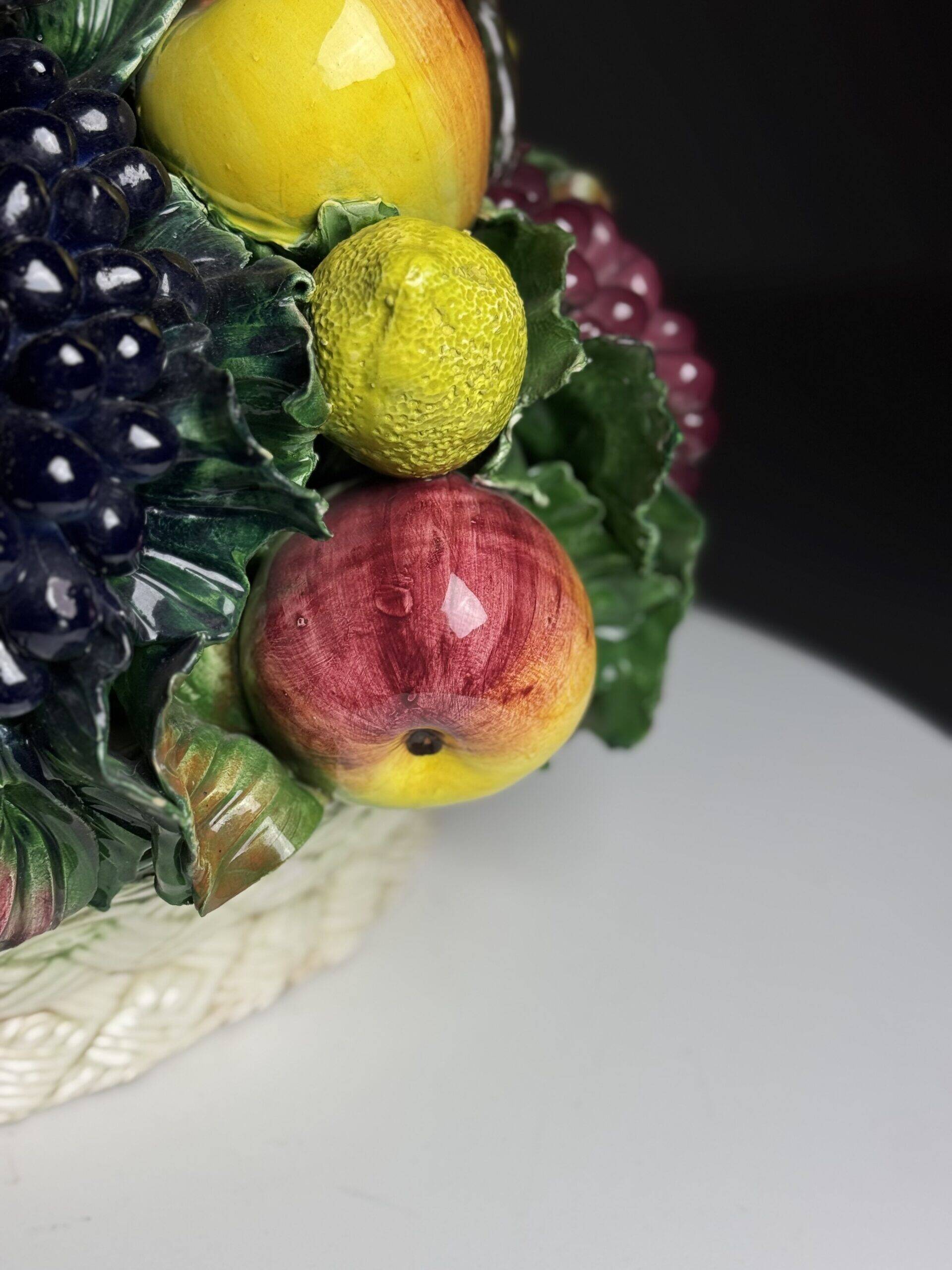 Majolica ceramic Italian fruit piece