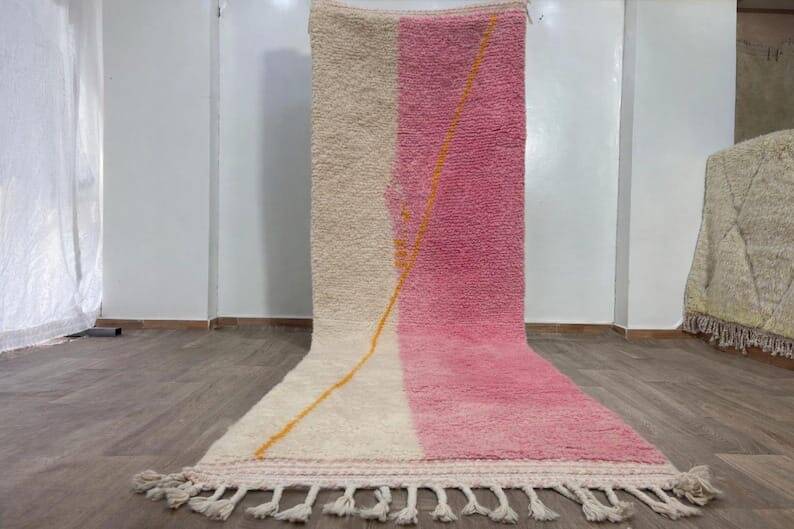 Berber Boujaad rug - handwoven hallway rug size 75/300 cm