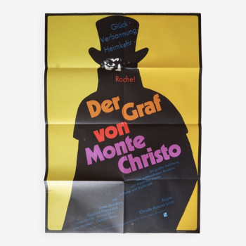 the count of monte Cristo - original German poster - 1961
