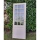 Porte ancienne de communication vitrée moulurée 218,5x83 15 petits carreaux