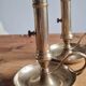 Pair of brass candle holders