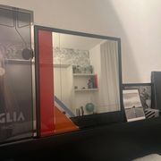 Decorative Art Mirror by Italian artist Eugenio Carmi , Memphis Style , Fun !