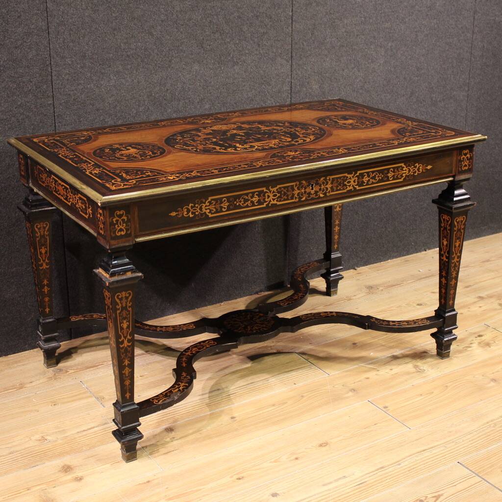 20th century French inlaid writing table