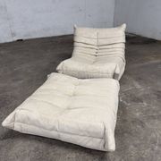 Ligne Roset Togo 1-seater in pouf in Beige Corduroy 10/10