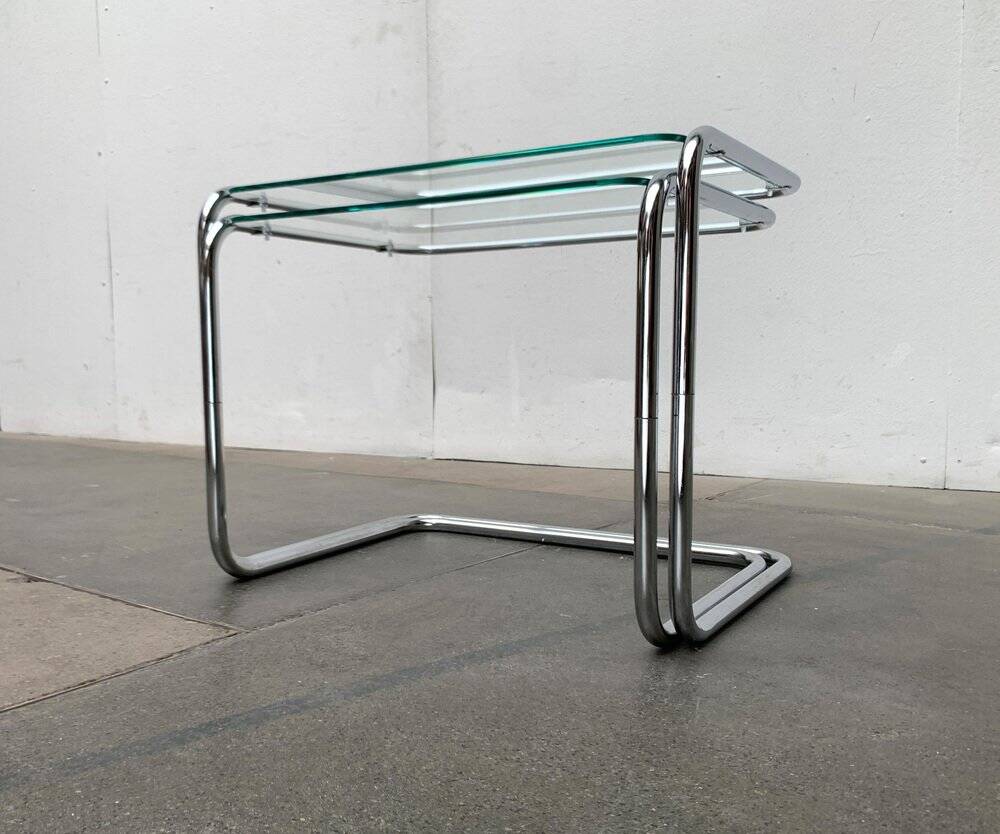 Nested glass tables Mid-century space age, 1960s, set of 2