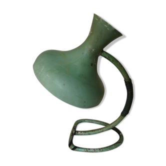 50s green metal lamp