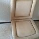 Set of 4 chairs in cream velvet seventies