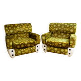 A pair of vintage mid-century modern arm chairs - Italy 1970s