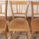 6 bistro chairs, blond wood, typical Luterma brand, 1950s-60s