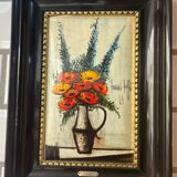 Tableau coquelicots en cruche