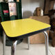 Set of 2 vintage yellow Formica stools