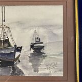 Old painting, Marine, signed and dated 1999