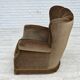1960s, Danish relax armchair, dark green furniture velour, ash wood.