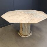 Octogonal italian marble dining table 1970s