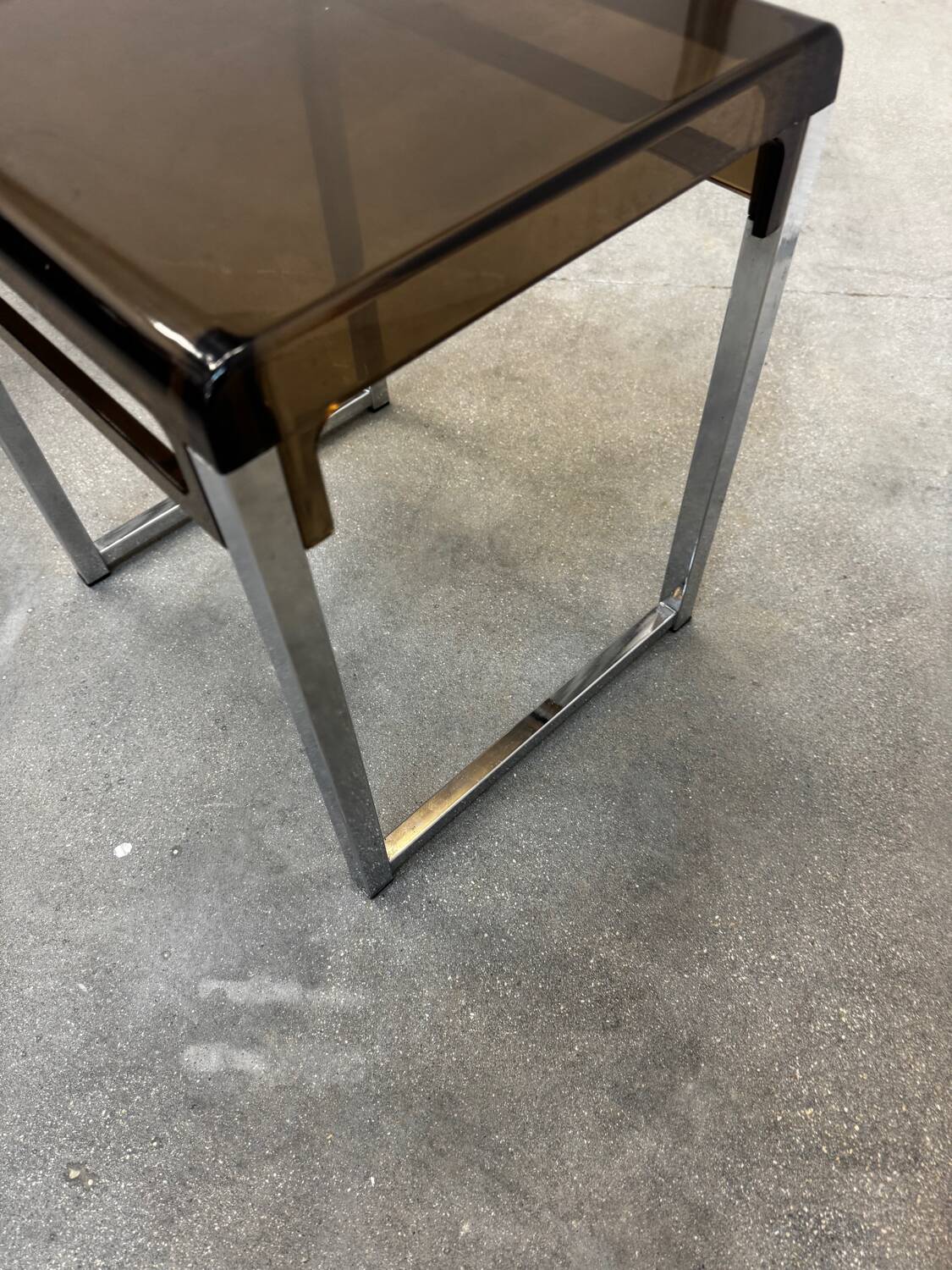 Side table attributed to Marc Berthier, 1970s.