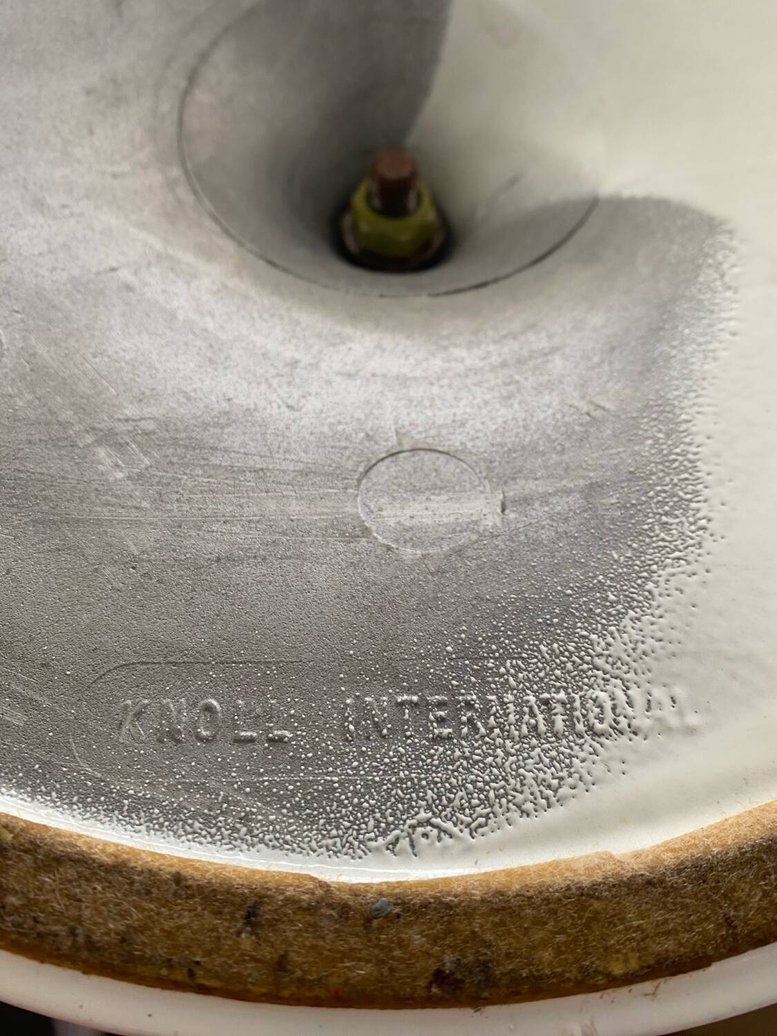 2x Eero Saarinen Tulip Stools black leather Knoll