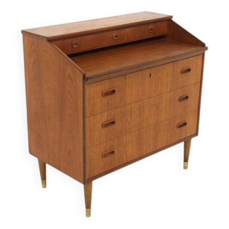 Secrétaire scandinave en teck, Suède, 1960