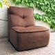 Velvet fireside chair from the 70s