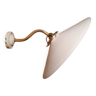 Vintage opaline swan neck wall light