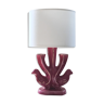 Lampe céramique, rose et doré,  de François Lembo 1960