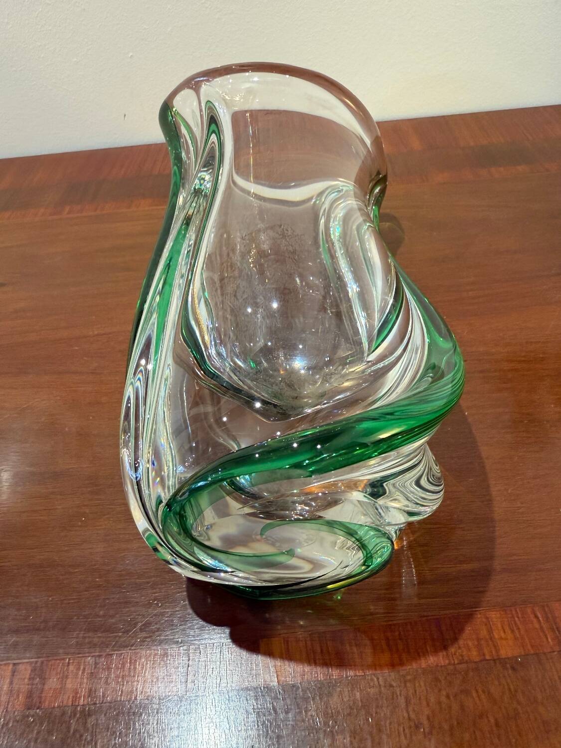 Twisted crystal vase Saint Louis