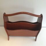 Scandinavian teak magazine rack