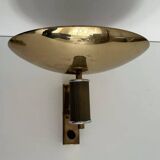 Pair of vintage chrome and brass wall lights, Italy 1980