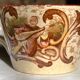 Set of 4 vintage Sarreguemines tea cups and 5 saucers