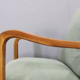 1960s Kozelka and Kropacek Restored Pair of Oak Armchairs, Rare Model