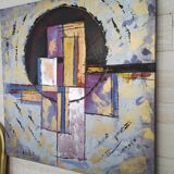 Abstract oil painting on canvas